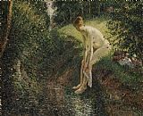 Bather in the Woods by Camille Pissarro